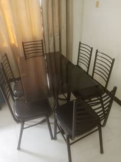 6 seater dining table with 6 chairs