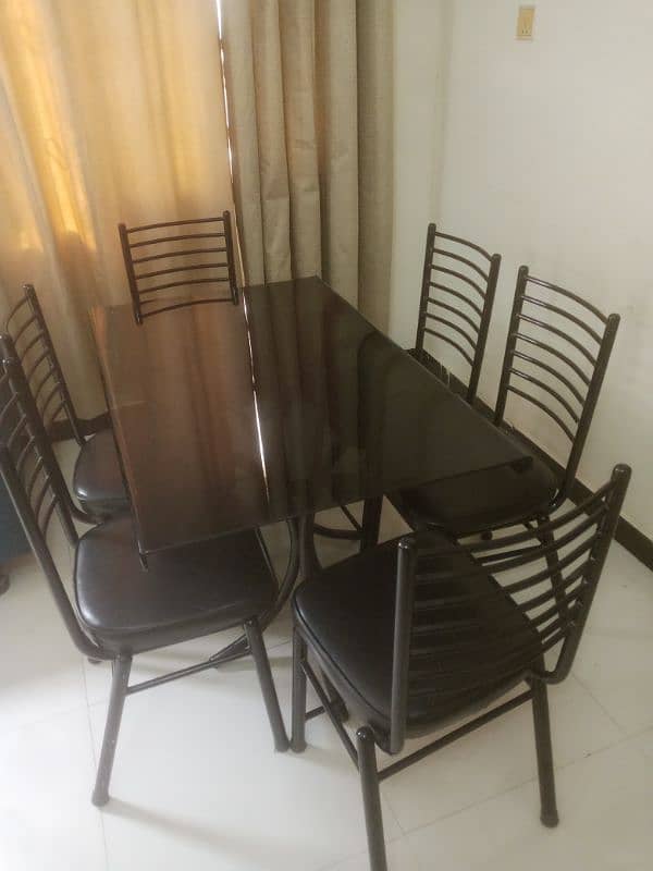 6 seater dining table with 6 chairs 0