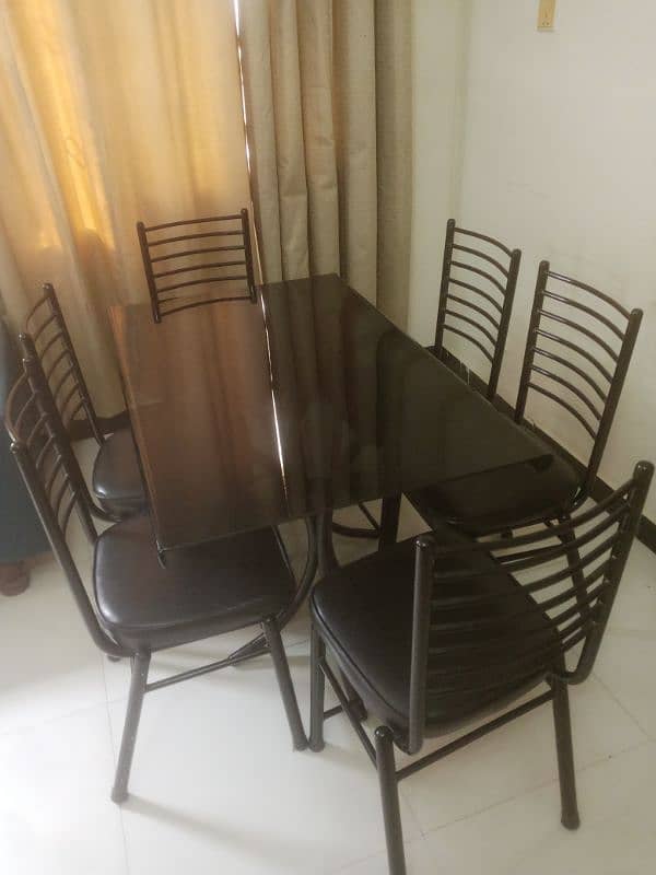 6 seater dining table with 6 chairs 1