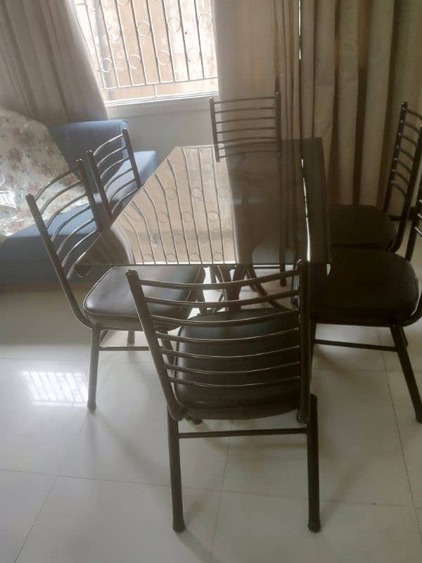 6 seater dining table with 6 chairs 4