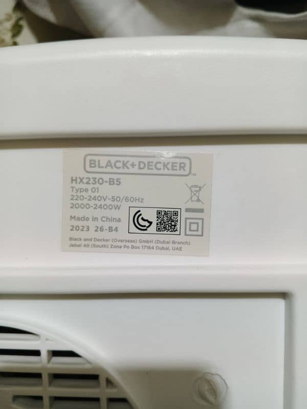 Black+Decker 2400W Horizontal Fan Heater, White - Hx230-B5, 2 . . . 0