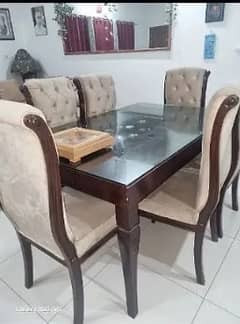 dining table | 6 seater wooden dining table for sale |table and chairs