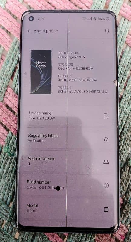 Sell My Oneplus 8 5G 8/128Gb 90Fps PUBG play 0