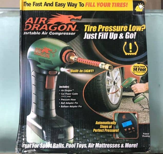 Air Dragon Portable Air Compressor Build In Light Great For Sport 0