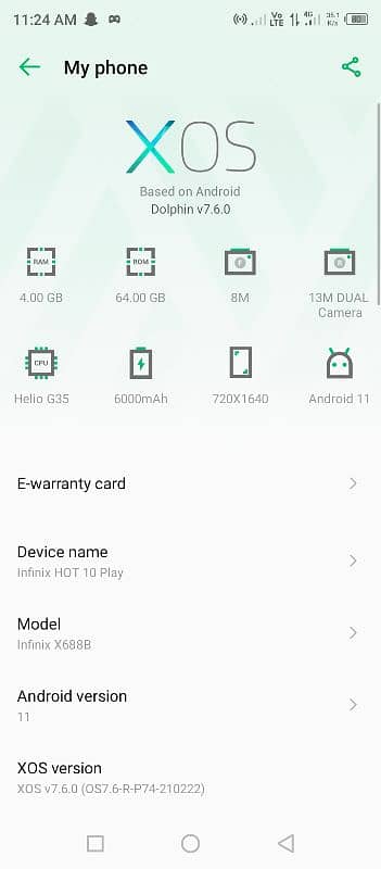 Infinix hot10play condition neat and clean 0