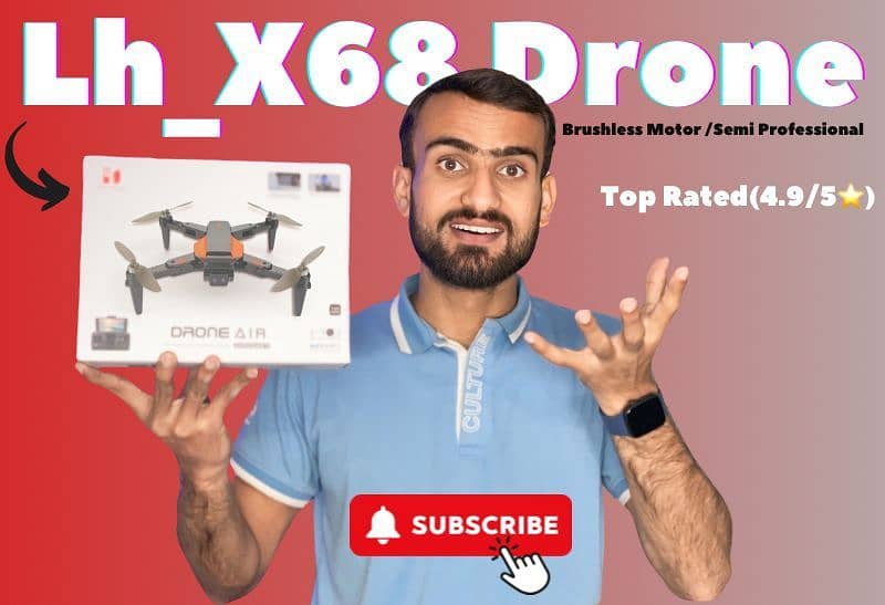 Lh_X68 Foldable High Quality Double Camera Brushless Motors Drone 4K 10