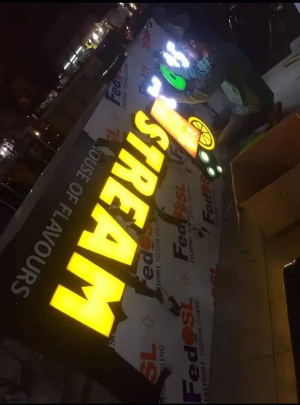 3D signboard | Neon sign | Acrylic logo Experts in Karachi 8