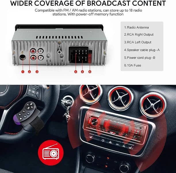 CENXINY CAR RADIO BLUETOOTH 5.0 MEDIA PLAYER 4