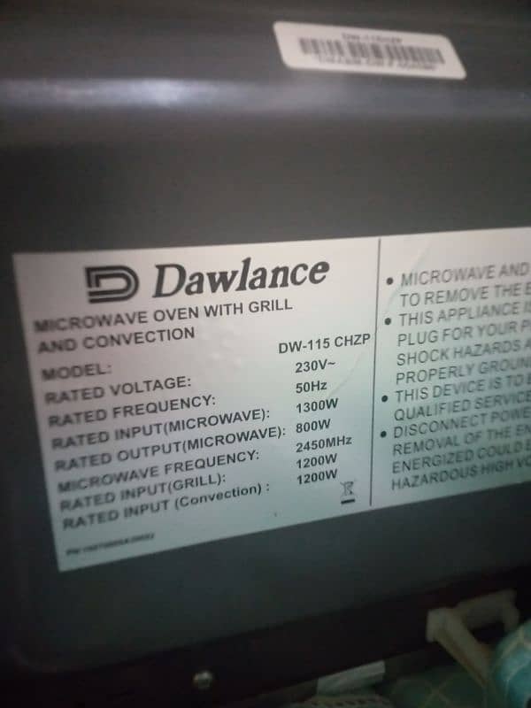 dawlance microwave Owen h zone plus 1