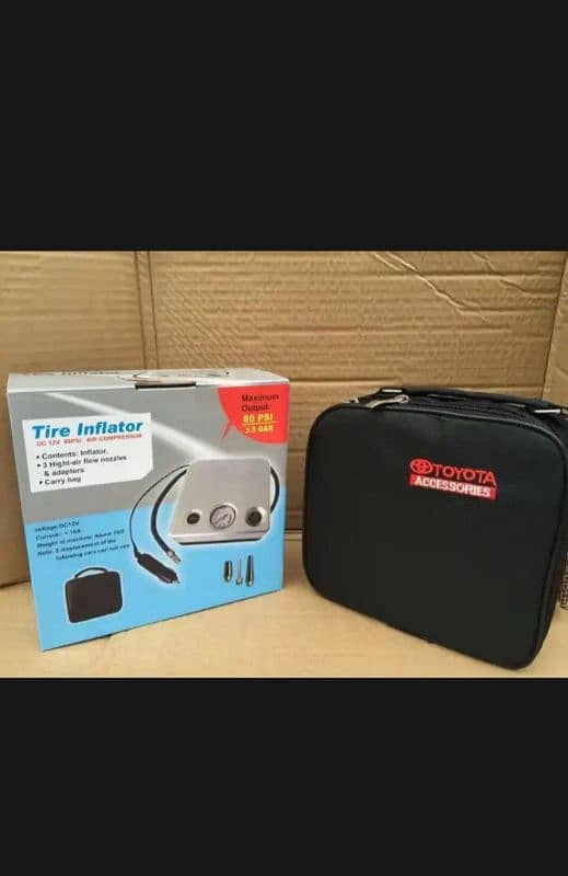 Toyota Double Function 12 Volt Portable Electric Car Air Pump 8