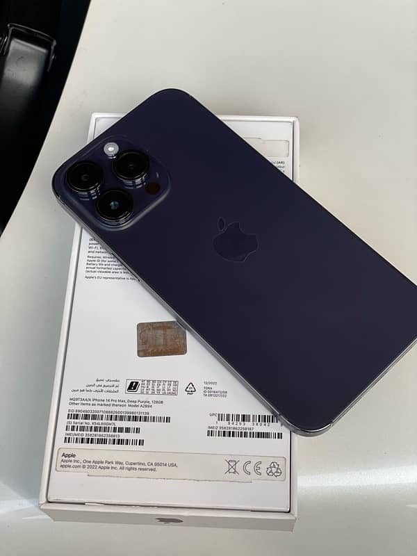 IPhone 14Pro Max 128gb Deep Purple PTA Approved 4