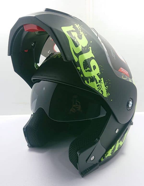 AL Faseed Vector Flip Up Helmets available for Bikers, One Size 0