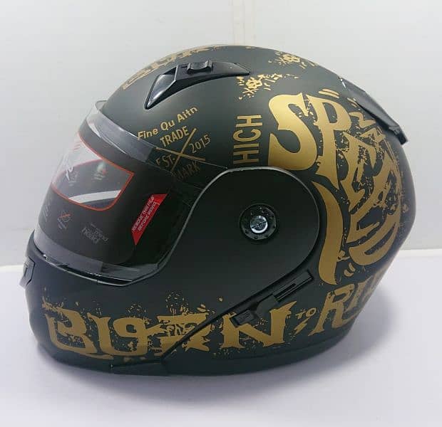 AL Faseed Vector Flip Up Helmets available for Bikers, One Size 12