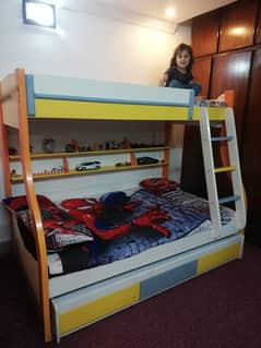 double bed | bunk bed | bed with matresses | triple bed