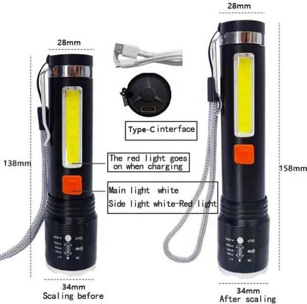 p50 super light Rechargeable flashlight 1