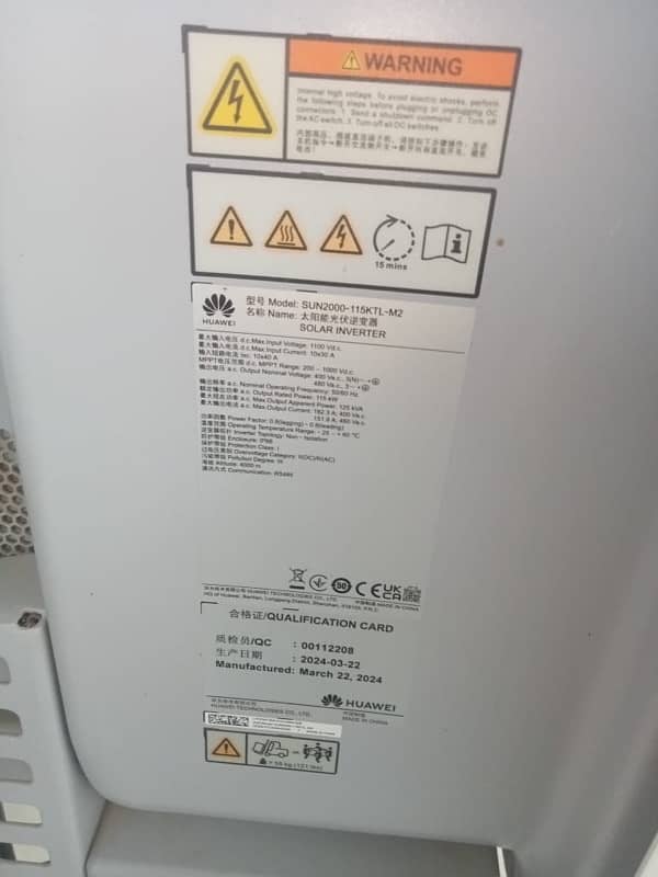 Huawei SUN2000-115KTL-M2 Three Phase Solar Inverter (3 month used) 4