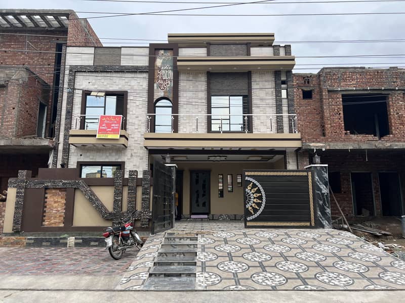 10 Marla Brand New Luxurious House For Sale Mustafa Town Lahore Near Karim Block Market 0