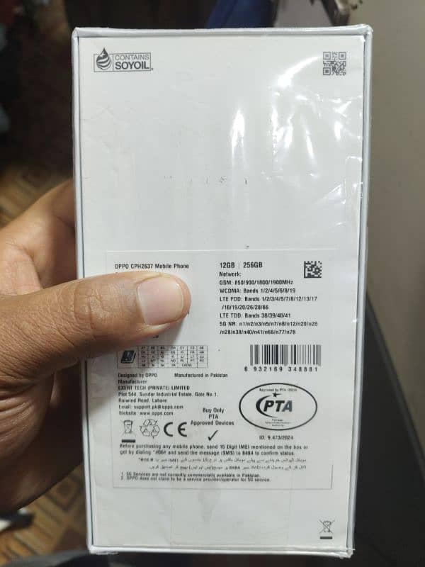 Samsung A35 complete box oppo Reno 12F 5g just box open 5