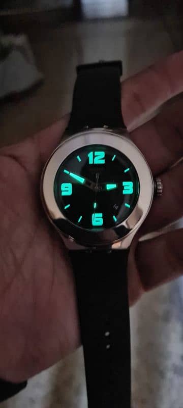 Swatch Gents wrist watch Most Beautiful big dial Swatch Glowing dial 2