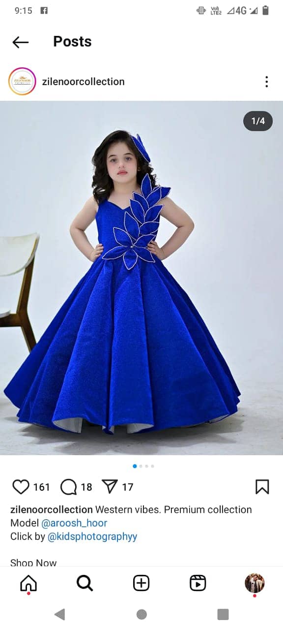 Formal dress+ original Zilenoor fashion brand+ colour blue and black 0