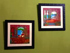 Framed Painting Set of 2 – handcrafted with Acrylic Paints