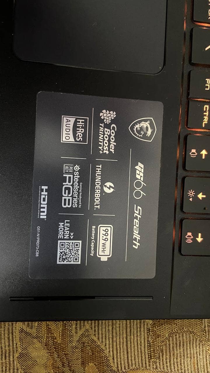 MSI GS66 Stealth 10SFS-440 Ci7 4