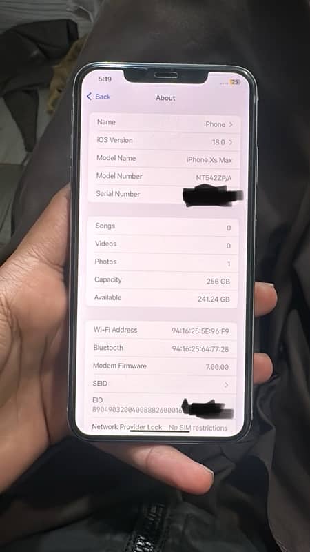 Iphone Xs-Max Dual Pta approved 256gb (83k final) health 82% 1