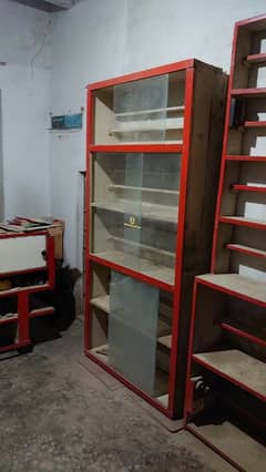 Racks and Counter manufactured by real wood.