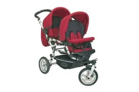 TWIN PRAM BUGGY JANE OFF ROAD SWIVEL DISC BRAKES