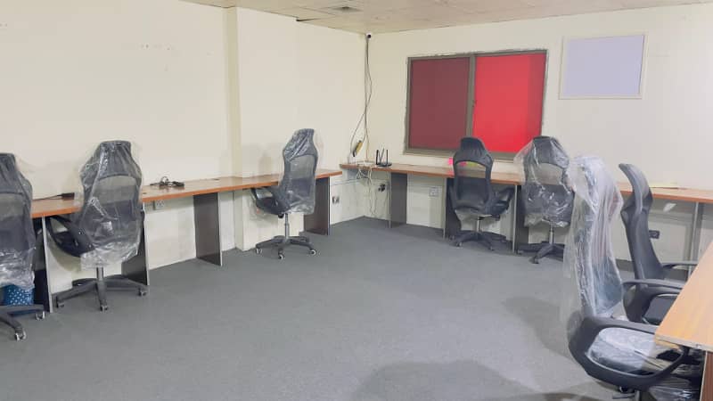 Sami Furnished Area 750 square Feet Brand New Corporation Office Available For Rent in Main Boulevard Road Gulberg 3 Lahore 1