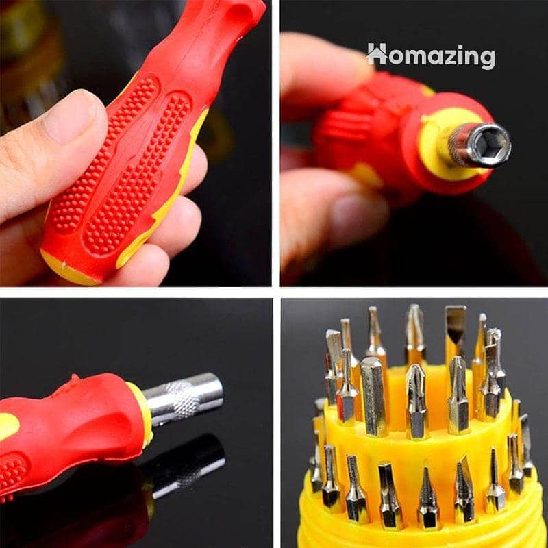 31 Pcs Multicolor Portable ABS Plastic Screwdriver Set 1