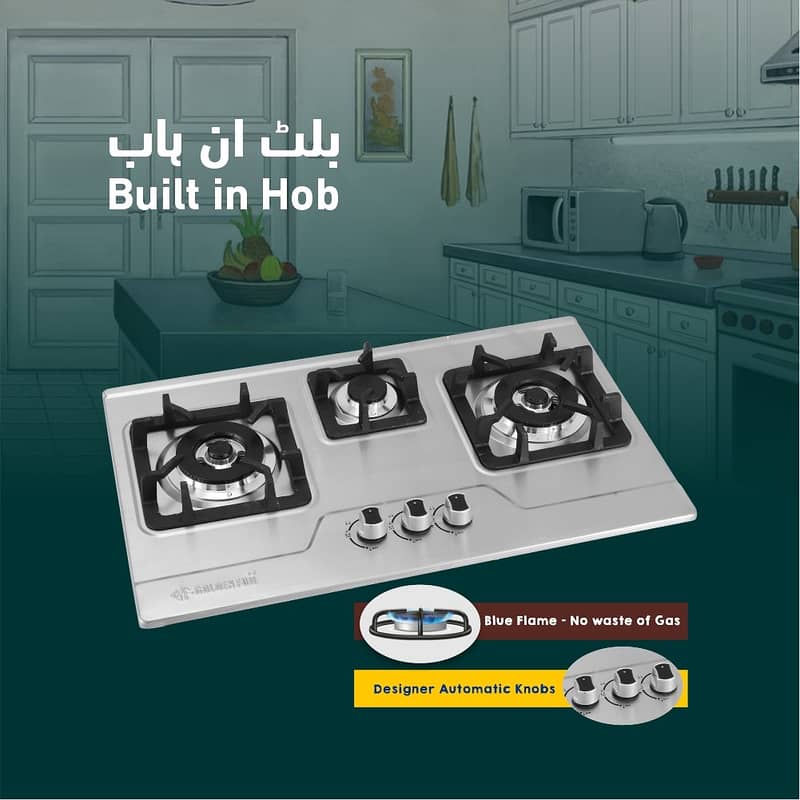 AUTO NEW JAPANESE KITCHEN GAS STOVE LPG HOOB HOB AIR HOOD 03044767637 1