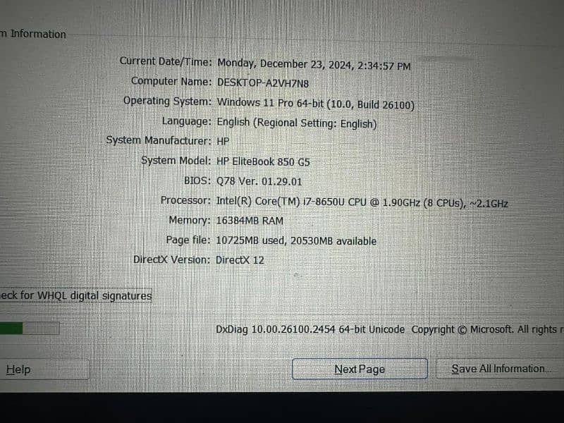 i7 8th Gen 1 TB SSD 16 RAM HP Laptop 3