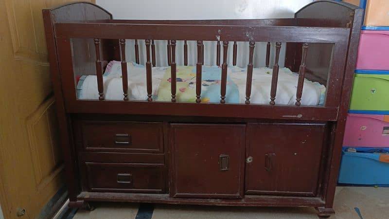 Solid wood baby cot for sale 1