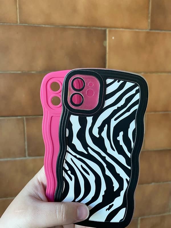 iPhone 11 zebra print and shocking pink case 0