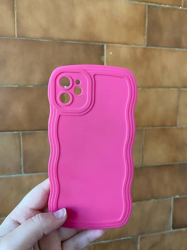 iPhone 11 zebra print and shocking pink case 1