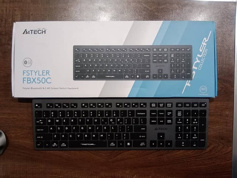 A4tech FSTYLER FBX50C Bluetooth & 2.4G Wireless Keyboard (Just as New) 0