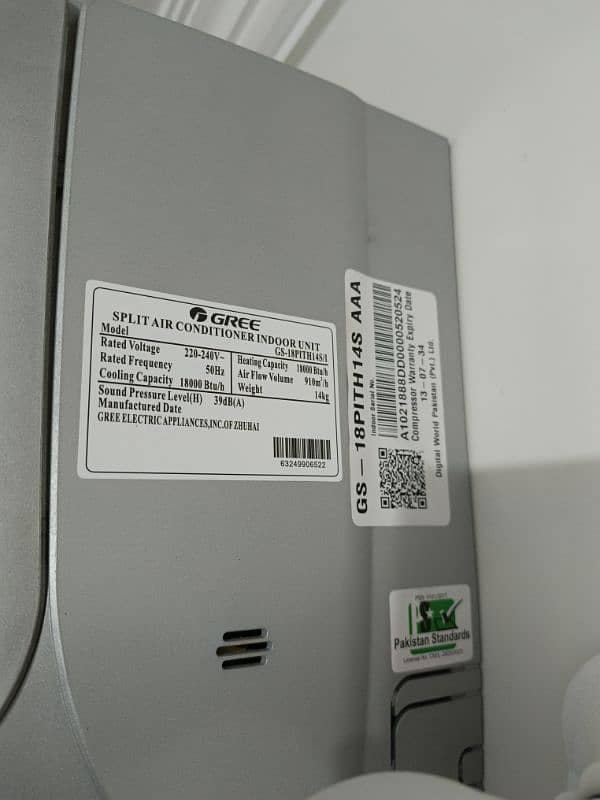 Gree Split AC Inverter GS-18PITH14S 1.5 Ton Turbo 1