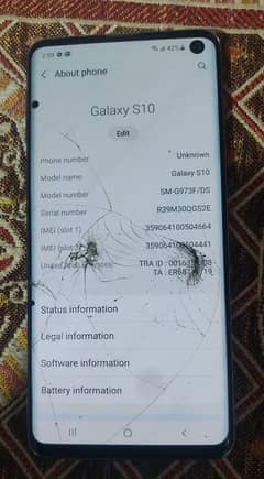 Sell My Samsung Galaxy S10 Fds Model 8Gb/128Gb