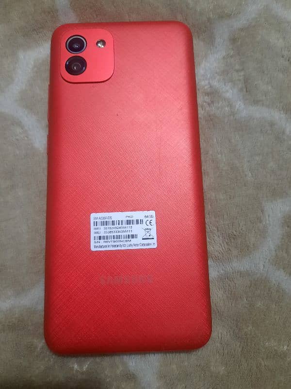 I am selling my phone samsung a03 64gb exchange possiable 1