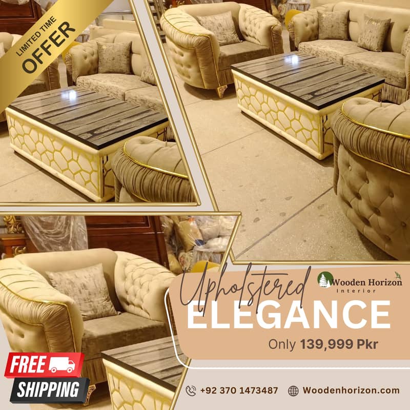 Luxury Sofa Sets in Pakistan / Wooden & Poshish Sofas with Pair Prices 16