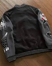 Men's Trendy Embroidered Letter Varsity Jacket 1