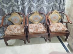 Pure Sheesham Wood Chairs with Cushions