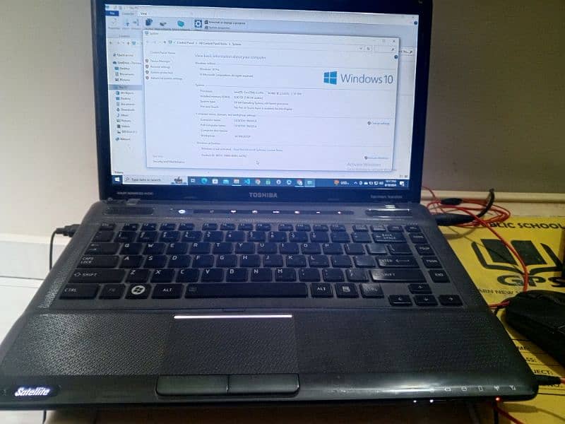 Toshiba core i5 1st gen with 256gb SSD with charger. 8