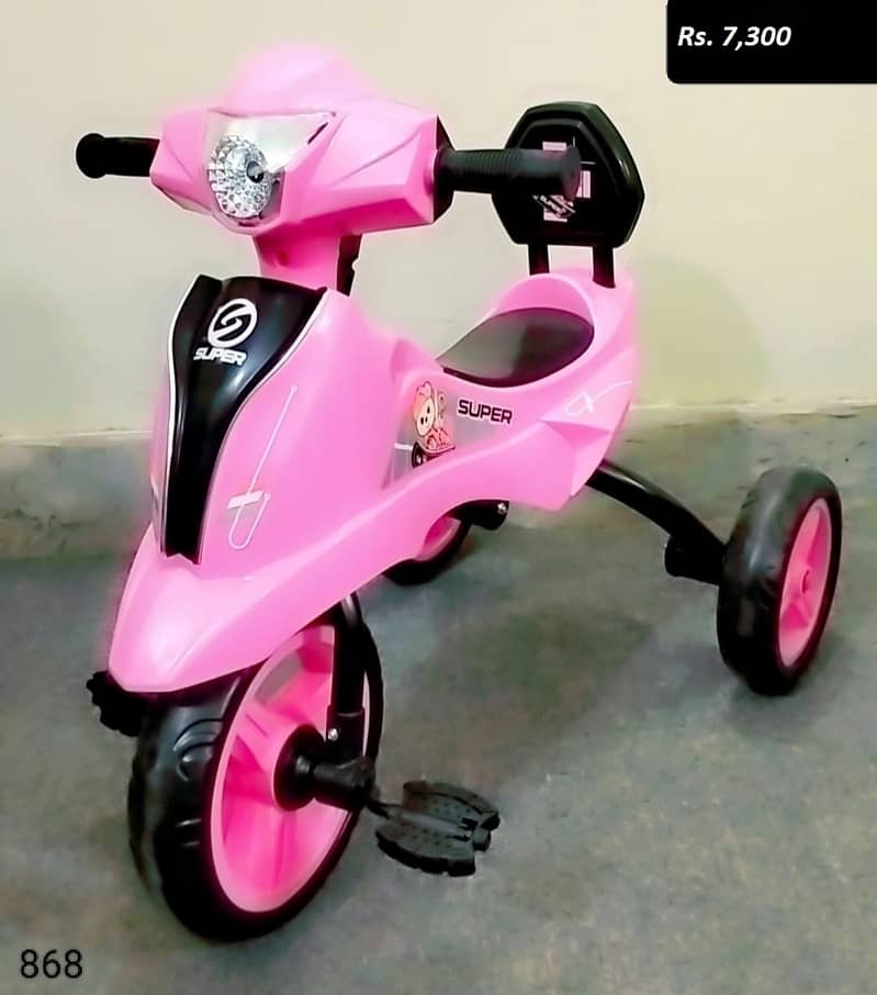 Kids Tricycles | Baby 3 wheel cycles | 4 light and music | Pohish seat 6