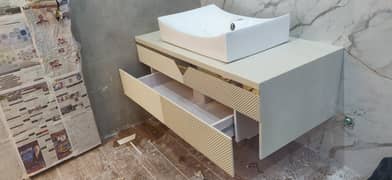 Corian vanity/Kitchen top/cladding/Lage wall/Lamps/countertop/Media wa