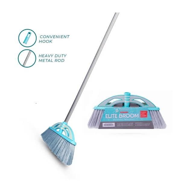 Zidello Sparkling Max Broom With Foldable Rod (4ft) – New Arrival 1