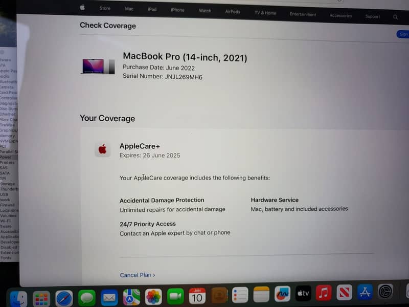 CTO MACBOOK M1 PRO 2021 14" 32GB RAM 1TB SSD  APPLE CARE PLUS 1