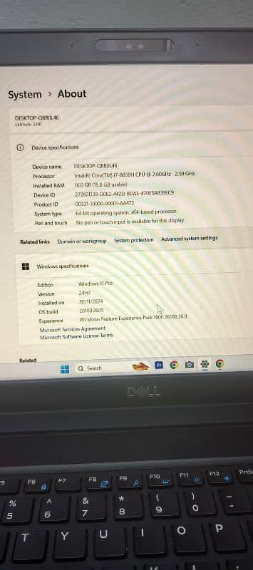 Dell Latitude 5591 16Gb 512GB 2GB Nvidia card 1