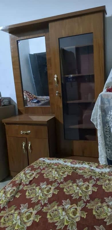 Bed +meters +dressing +side table for sale urgent new lia10 day used 0